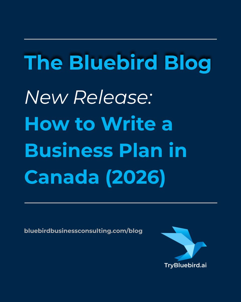 BluebirdBC's tweet photo. Having trouble with US-focused business plans? 📝

Explore our guide for lender-ready Canadian plans for 2026, featuring real Stats Canada data and tips to avoid pitfalls.

Create your plan in minutes with https://t.co/9VLvx6rJ9m!

#BusinessPlan #CanadianEntrepreneurs https://t.co/08hDJ0Ps9j