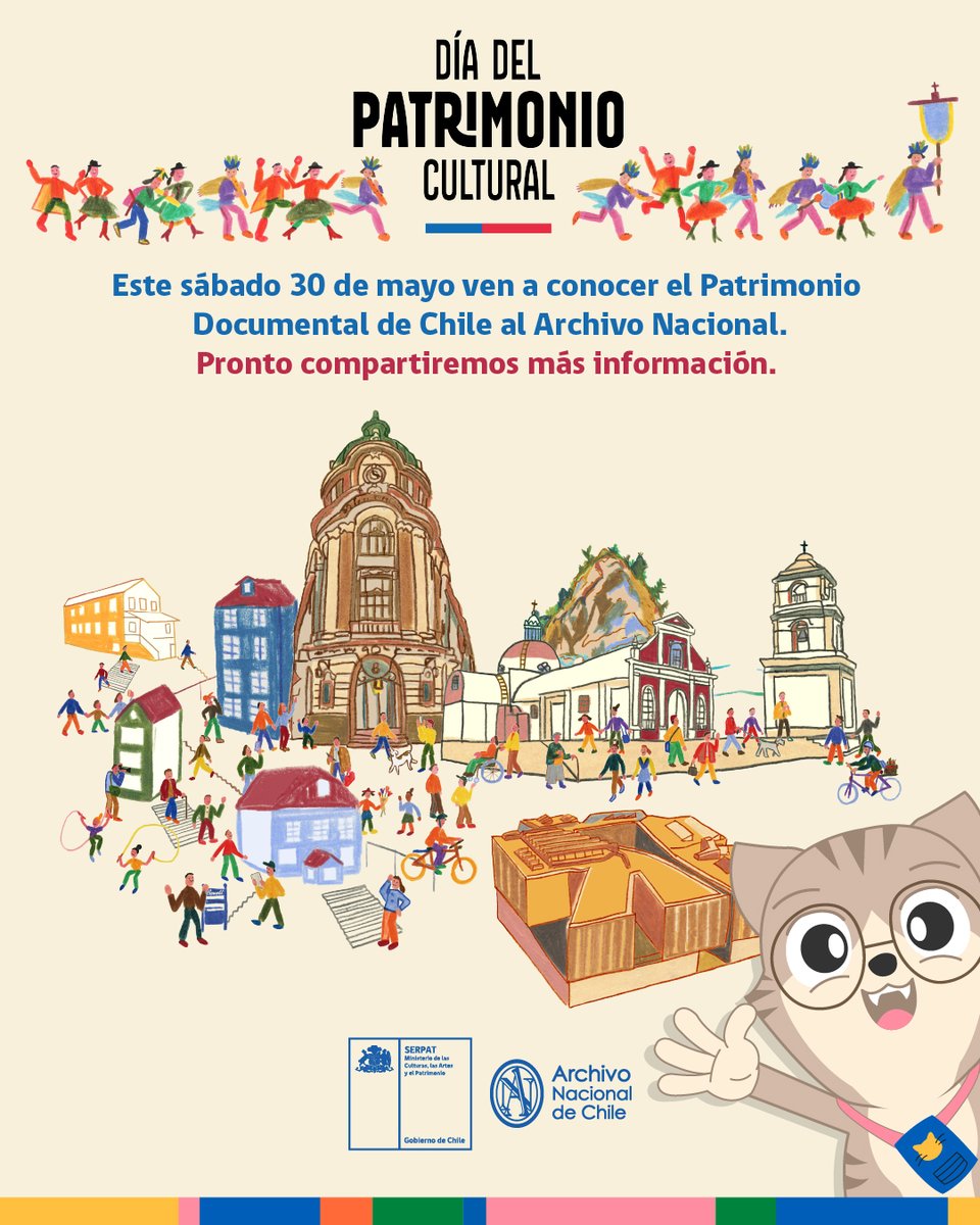 En este nuevo Día del Patrimonio, te invitamos a ser parte de una experiencia única en el Archivo Nacional, donde podrás descubrir y conectar con el valioso Patrimonio Documental de Chile. 📜✨

¡Atentos/as! Muy pronto compartiremos más información.