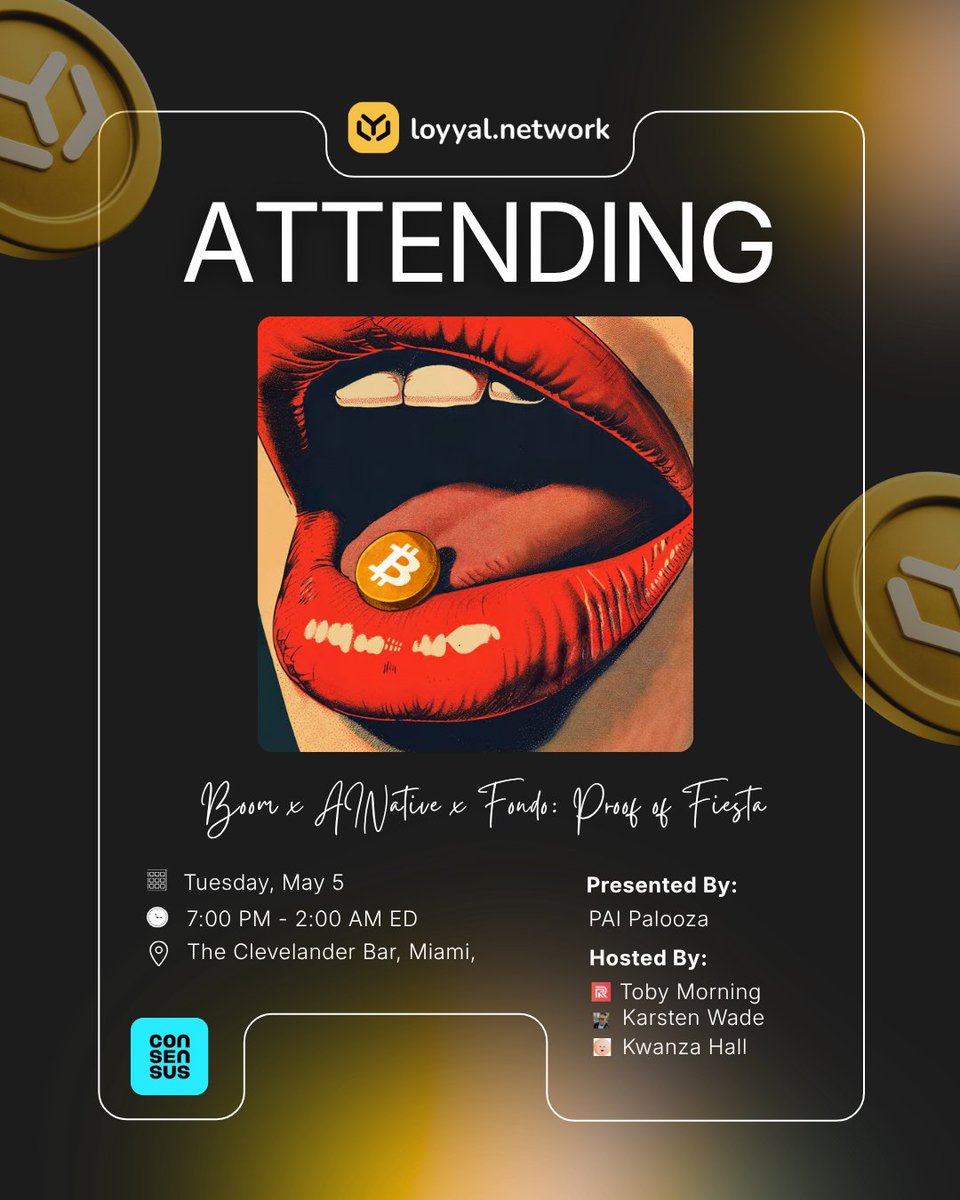 Miami after dark is where things really happen. 🌴✨

💫 As <a href="/consensus2026/">#Consensus2026 → Miami</a>  energy moves beyond conference halls, <a href="/LoyyalNetwork/">Loyyal Network</a>  is right in the mix — with our COO <a href="/Abhinay_Bhatt/">Abhinay Bhatt</a>  connecting with builders, founders, and the wider Web3 community on the ground.

🏃🏻‍♂️ We’re stepping