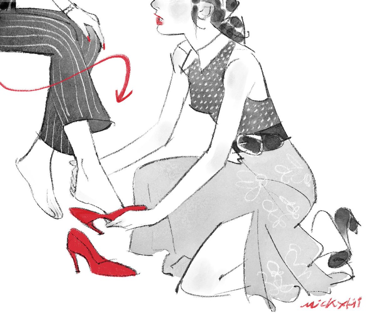 mickxtii's tweet photo. the devil's red slippers https://t.co/9DkVHSpRlT