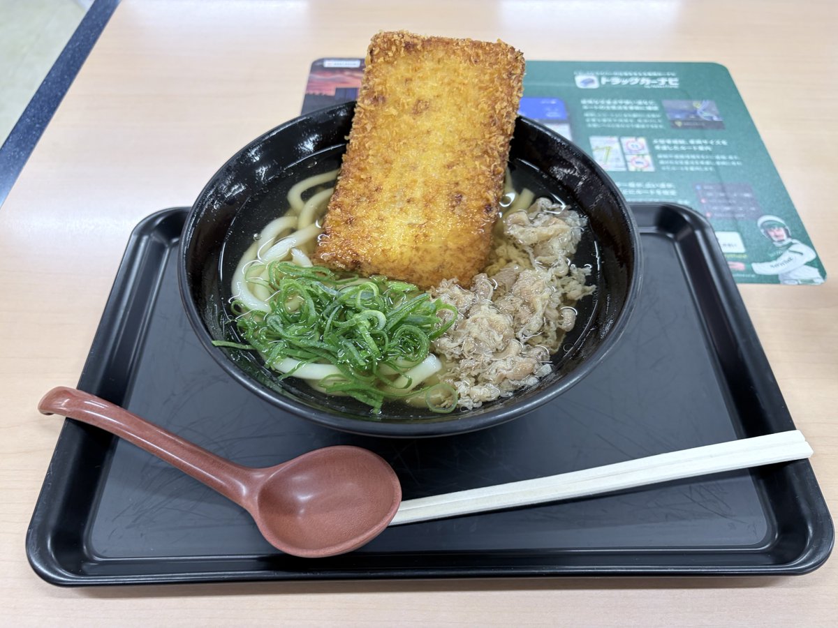 orenegima's tweet photo. 広島県・宮島SAで朝ごはん。気になっていた名物「がんす天うどん」を初体験。揚げたてサクサクで朝から幸せ。

#バイク旅  
#宮島サービスエリア  
#がんす天  
#朝ごはん  
#ソロ旅

https://t.co/Y4lSGKeaVW https://t.co/CPCXBCrpve