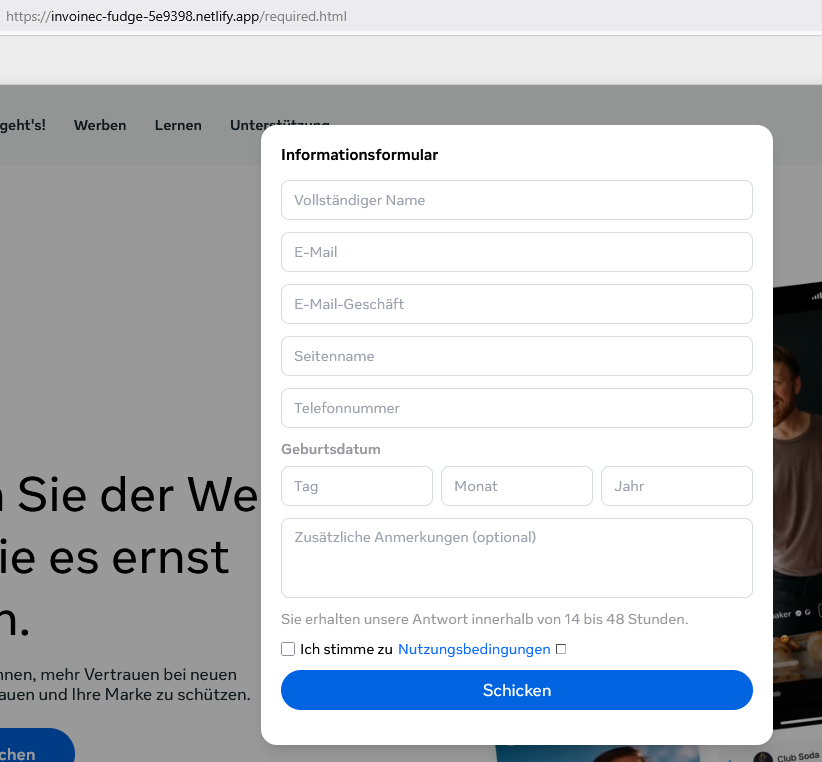 v4ensics's tweet photo. Two #URLshorteners used (qr[.]paps[.]jp/AMo2a, ln[.]run/YBt6C) by a #Meta $phishers group that is active in the wild.  Victims eventually lured to invoinec-fudge-5e9398[.]netlify[.]app/. #Telegram, @appsheet in use for data processing and mail sending https://t.co/00xXMb3WhW