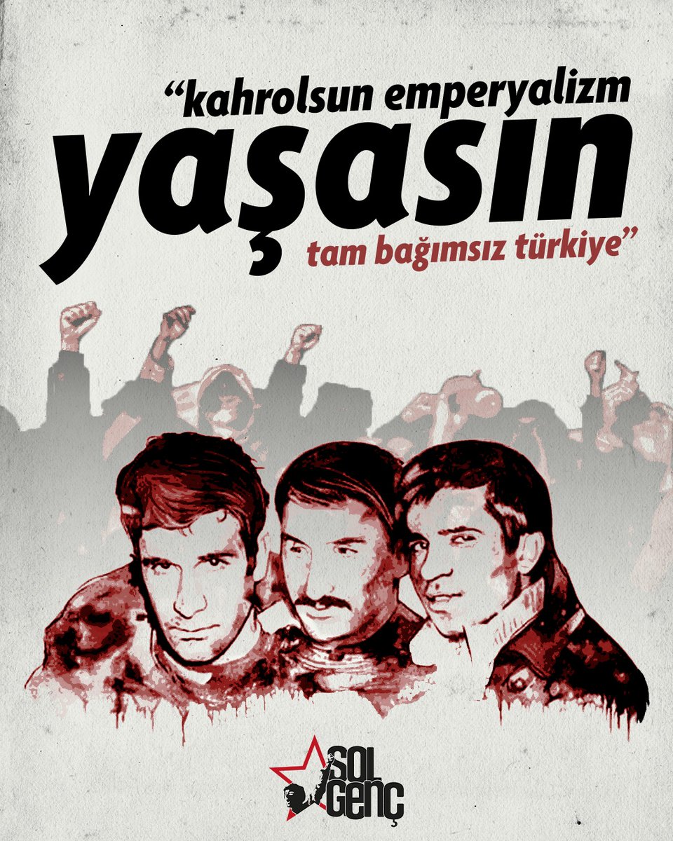 solgenc69's tweet photo. Denizler'in emperyalizme ve faşizme karşı açtıkları mücadele bayrağını ellerimizde dalgalandırmak onurdur.

3 Fidanın son sözlerini her sokakta haykırmak onurdur.

Yusuf'u, Hüseyin'i, Deniz'i tam bağımsız Türkiye mücadelemizde yaşatacağız!

#DenizGezmiş
#YusufAslan
#Hüseyinİnan https://t.co/2o7owjku5G