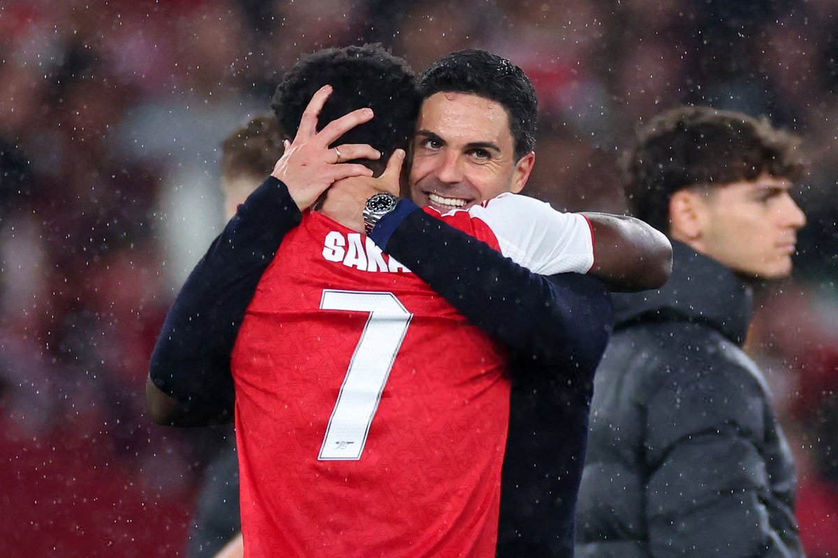 Arteta and Saka share emotional moment after Arsenal reach Champions League final