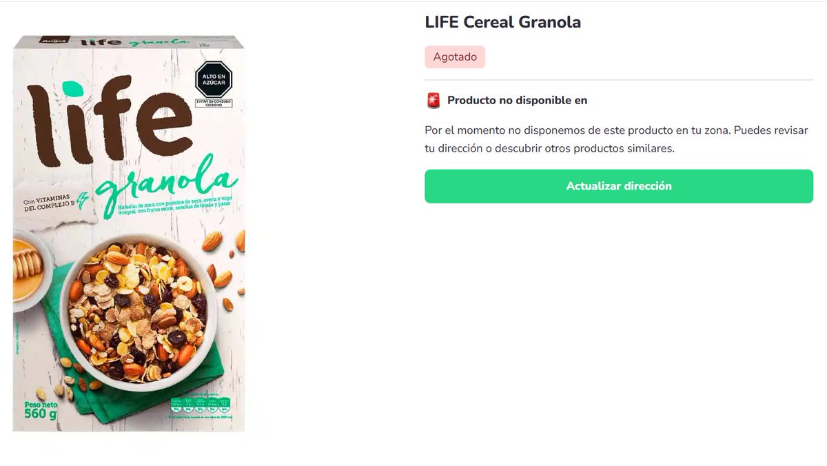 laffiore's tweet photo. ¿Algún alma generosa podría decirme si aún existe este cereal? He recorrido medio Lima buscándolo y las demás variedades de la línea Life sí están disponibles pero esta no. ¿Será que ya lo descontinuaron? ☹️ https://t.co/DUJz8zNdpm