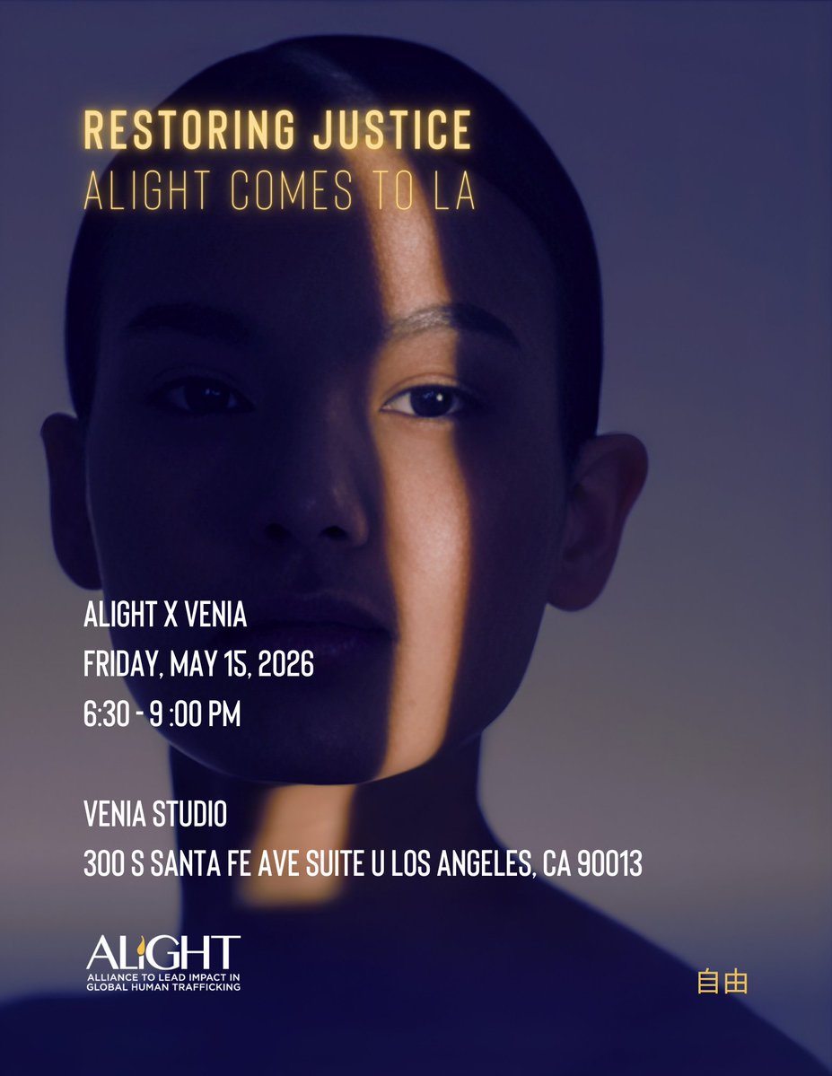 ALIGHTnet's tweet image. Even after escaping trafficking, survivors in #LosAngeles are still not free. There is where ALIGHT steps in. Join us for on 5/15 for community, fashion &amp;amp; impact at @veniacollection as we expand life-changing services for survivors. Details here: forms.gle/RSDhdzANu7xb82…
