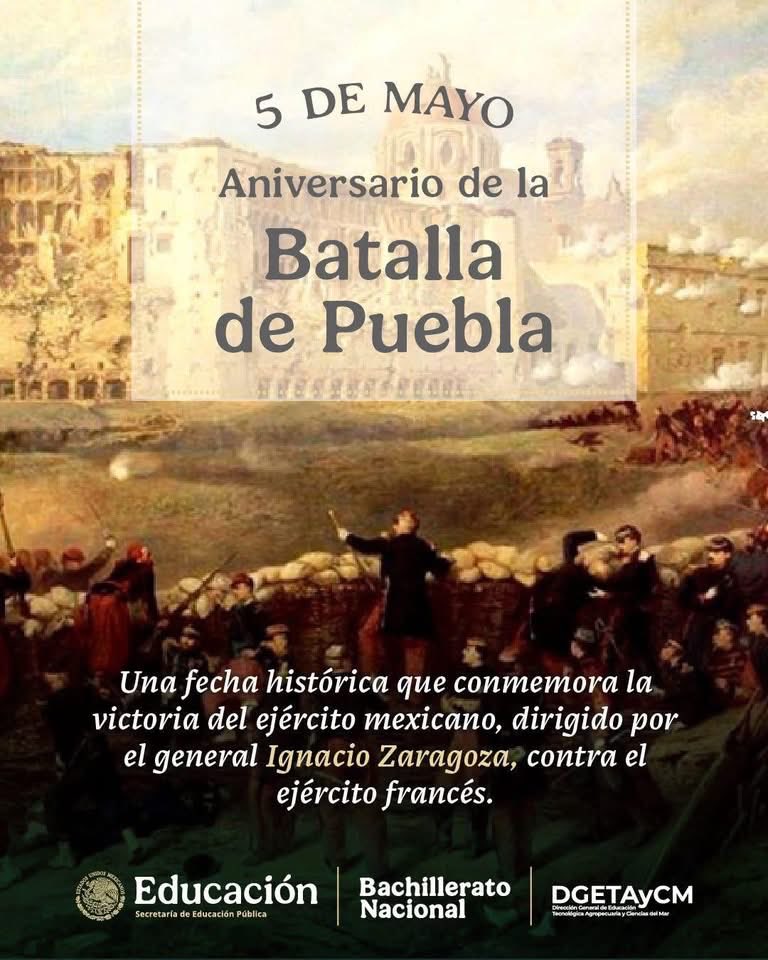 cbta42mx's tweet photo. El 5 de mayo es un recordatorio de que los mexicanos somos capaces de vencer cualquier adversidad cuando estamos unidos. Hoy celebramos la resistencia, la soberanía y el orgullo de ser mexicanos. 🇲��

#5DeMayo #Puebla #VivaMexico #Resistencia https://t.co/LjyekDk6wc