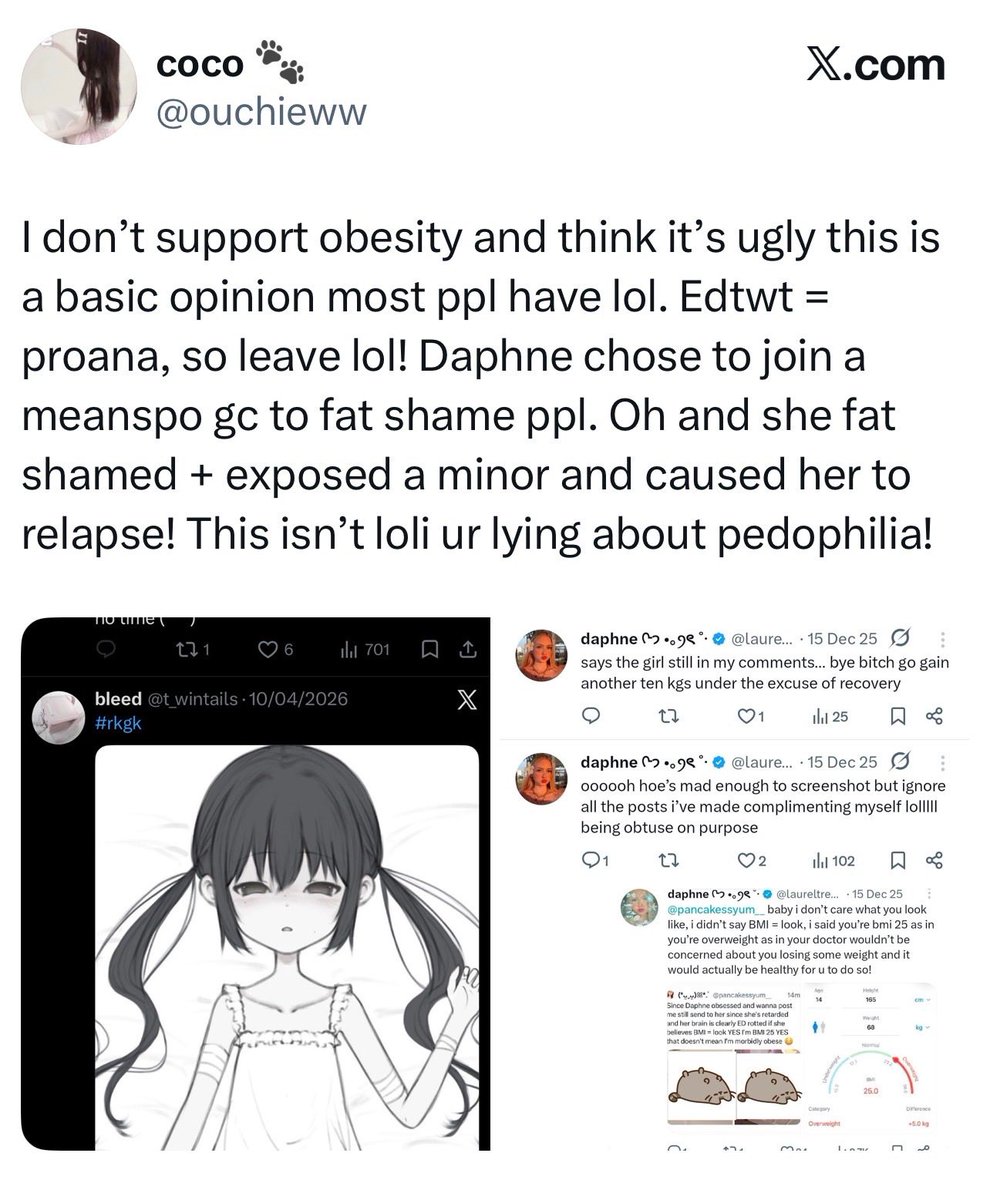 cocozempic's tweet photo. Since I'm blocked &amp; cant reply ... 
Update: coco lying about the content she reposted being l0li , yet admitting it was https://t.co/dDIhbGYt4B