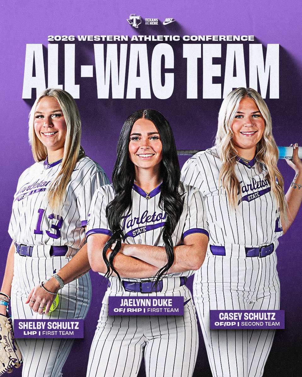 TarletonSB's tweet photo. Postseason honors 🤩

#CloseTheDoor | #TarletonState https://t.co/liFwaR2lyb