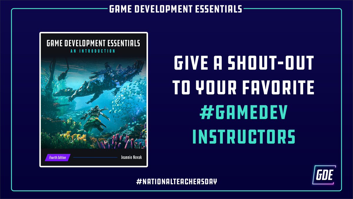 gdeseries's tweet image. #Teachers are the link between research &amp;amp; #students who will redefine the #game industry. Thanks for your commitment to staying on the cutting edge &amp;amp; for believing in the power of #textbooks! 
#nationalteachersday #teacherappreciationweek #teacher #teacherday #teachersday #games