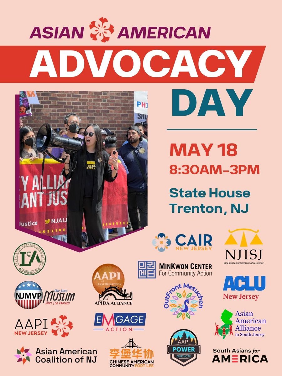 MinKwonCenterNJ's tweet photo. Join Asian American leaders from across New Jersey as we advocate for resources our communities deserve, advocate for the New Jersey Voter Empowerment Act, and make our voices heard! https://t.co/rx2V61TpqF