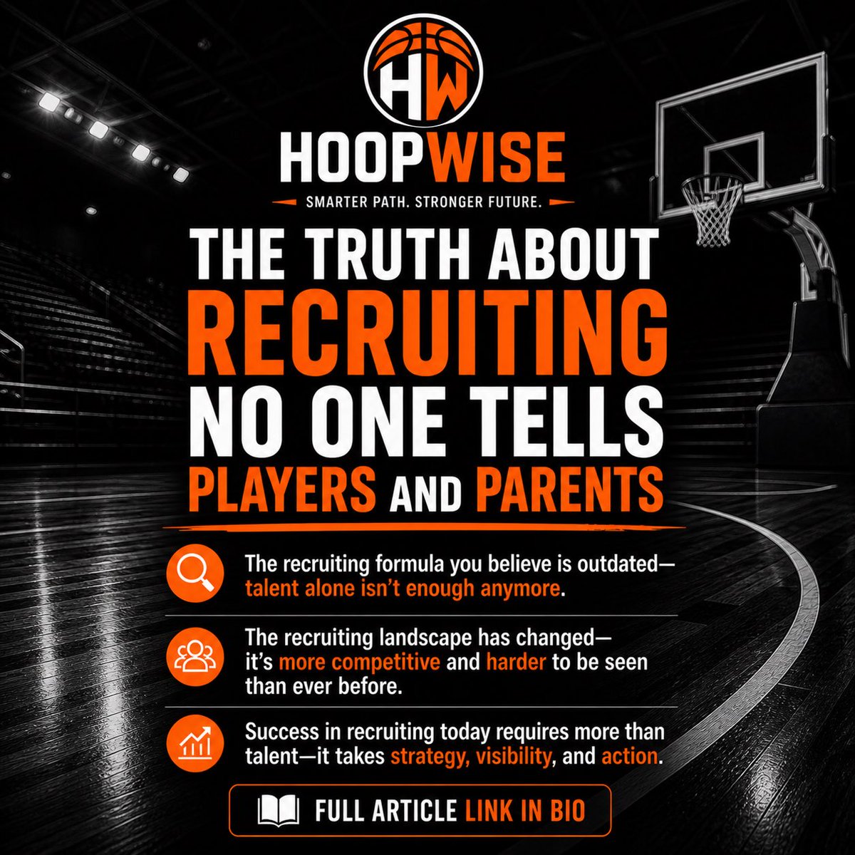 TheHoopWise's tweet photo. Most still believe the formula is simple: Play club. Perform well. Get found. That’s outdated. 

Talent alone isn’t enough anymore, visibility and strategy matter.

📈 Full Article — Link in Bio

#HoopWise #basketballrecruiting #studentathlete #aau #collegeathlete https://t.co/3iLMGZ92fB