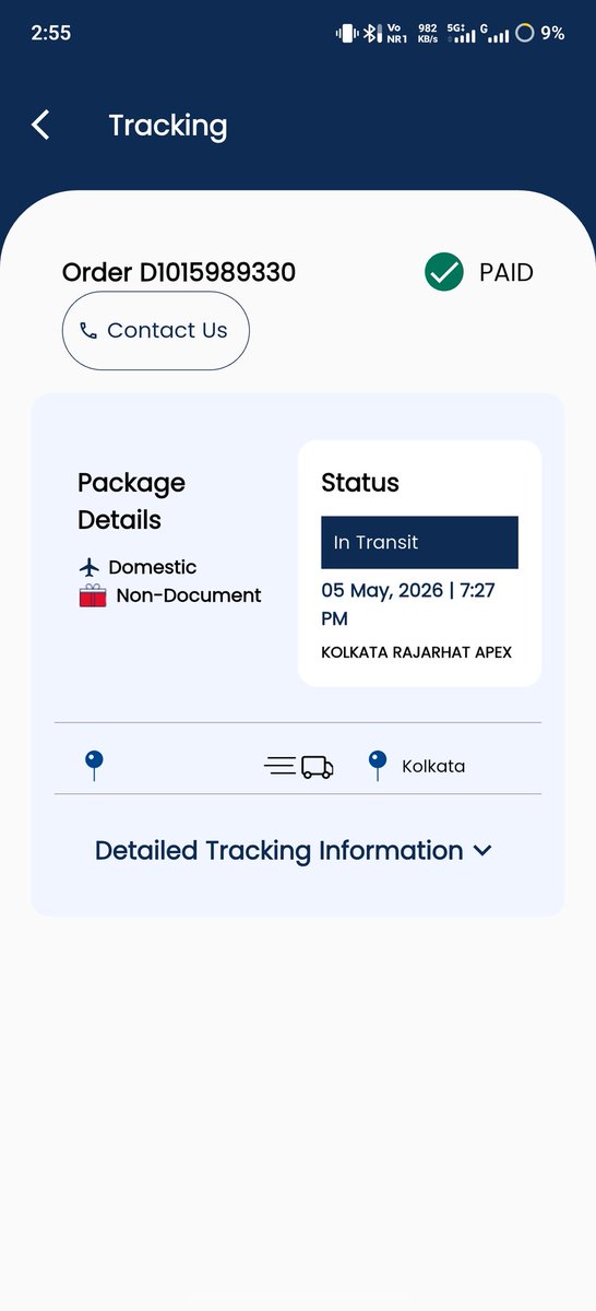 <a href="/DTDCIndia/">DTDC Express Limited</a> the parcel has reached Kolkata but i haven't gotten any serious update it should not be delivered, if it get's delivered I'll have to take a legal action