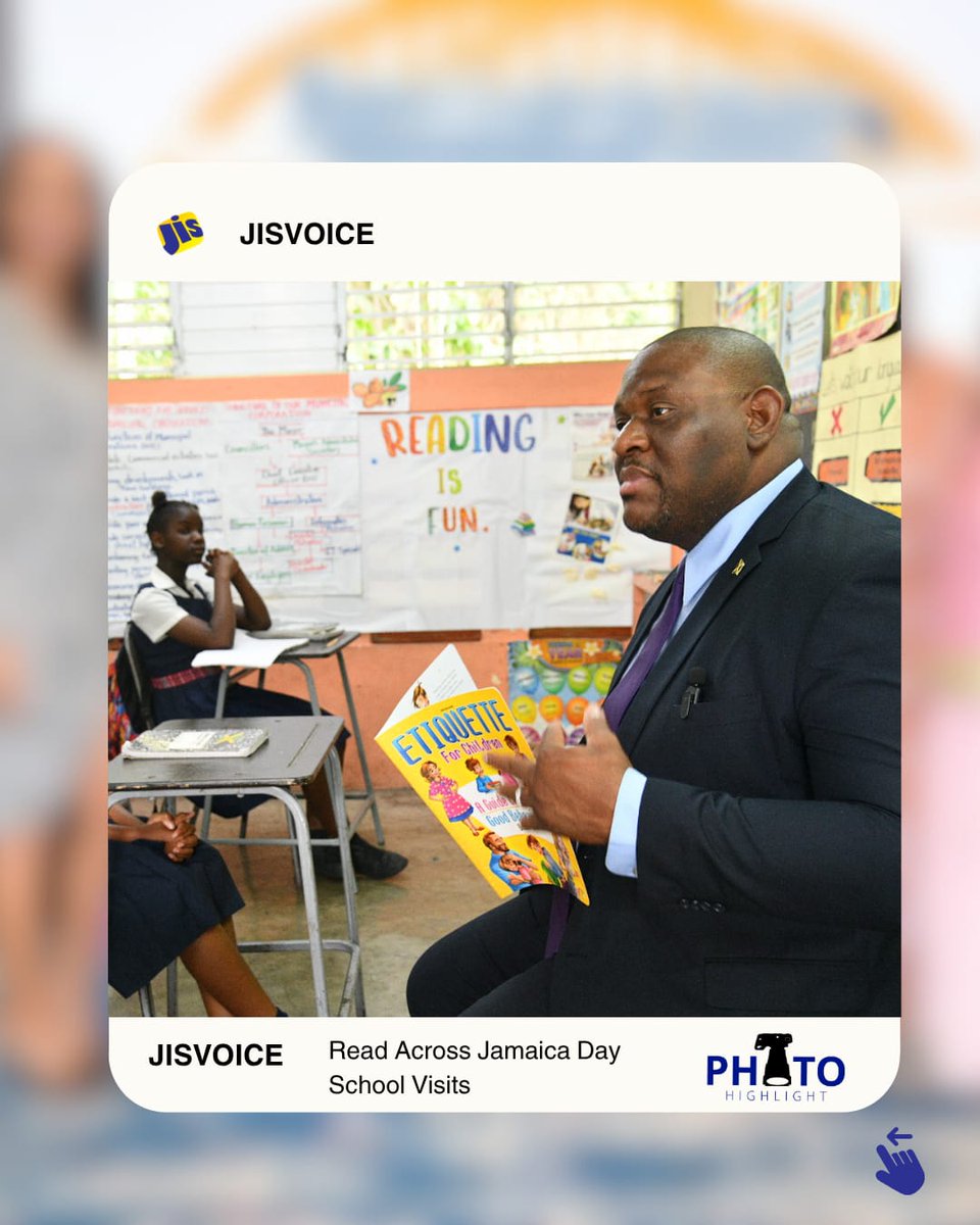 JISNews's tweet image. Parliamentary Secretary in the Ministry of Education, Skills, Youth and Information, Sen. Marlon Morgan, visited the students of Louise Bennett Primary for Read Across Jamaica Day earlier today (May 5).

#ReadAcrossJamaicaDay
#childmonth
#childmonthja
#everyfuturematters