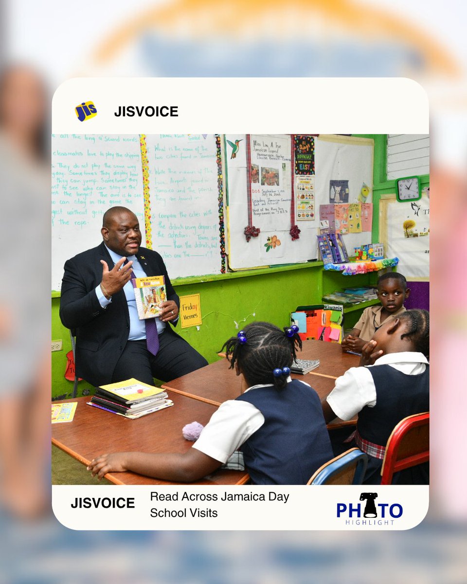 JISNews's tweet image. Parliamentary Secretary in the Ministry of Education, Skills, Youth and Information, Sen. Marlon Morgan, visited the students of Louise Bennett Primary for Read Across Jamaica Day earlier today (May 5).

#ReadAcrossJamaicaDay
#childmonth
#childmonthja
#everyfuturematters