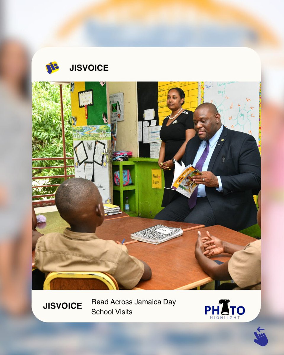 JISNews's tweet image. Parliamentary Secretary in the Ministry of Education, Skills, Youth and Information, Sen. Marlon Morgan, visited the students of Louise Bennett Primary for Read Across Jamaica Day earlier today (May 5).

#ReadAcrossJamaicaDay
#childmonth
#childmonthja
#everyfuturematters