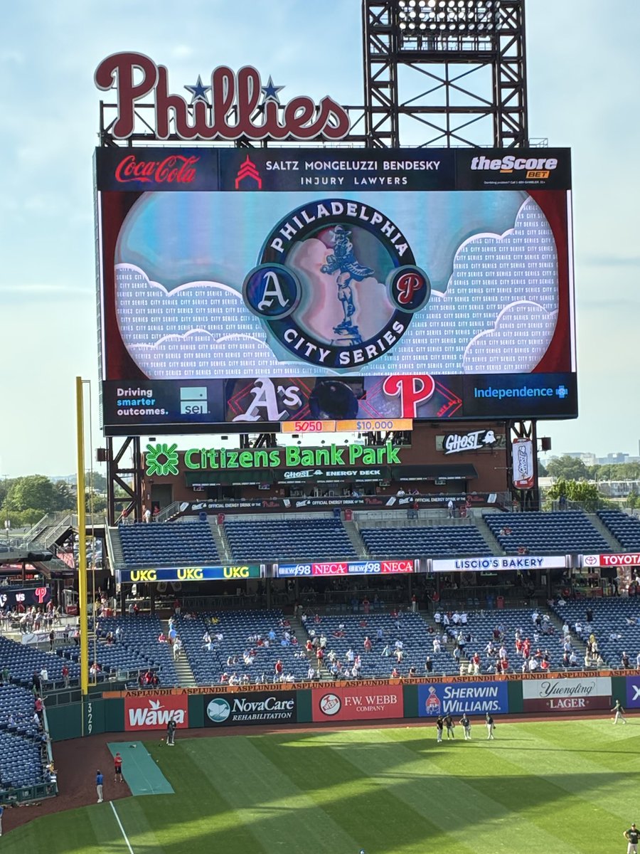 ToNewbyginnings's tweet photo. I always liked that the Phillies market a matchup with the Athletics as the “Philadelphia City Series”

Leaning into history can add some interesting novelty to regular season baseball sometimes. https://t.co/SlOnLl54o4