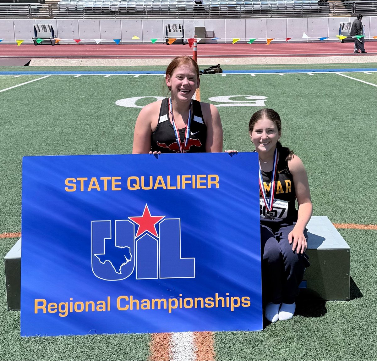 RichardsonISD's tweet photo. 🏃 👟 Our track and field students are heading to state!! Congratulations to the following students: 

🥇 Berkner HS – Tyler Key is the regional champion and won the 110 Hurdles, and qualified for the UIL State Track Meet.

🥇 Pearce HS – Maggie Cole is the regional champion and won the Seated Shot Put Throw, and qualified for the UIL State Track Meet.

🏅 Lake Highlands HS – Rhett Austin qualified for the UIL State Track Meet in the 1600-meter race.

🏅Richardson HS – Sullivan Riley qualified for the UIL State Track Meet in the 300 Hurdles.