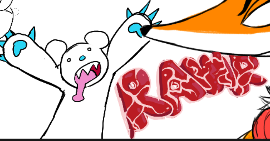 SHOCKVlDEOS's tweet image. lazy rawrbear doodle #bearalpha