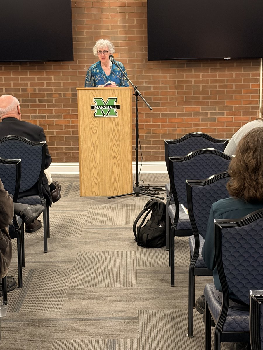 MUVisitWriters's tweet photo. Some photos from our final 2025-2026 series reading, which featured some incredible poets: West Virginia Poet Laureate Marc Harshman and Marshall Professor Emerita Mary Barbara Moore! https://t.co/Y6k1bwy2bz