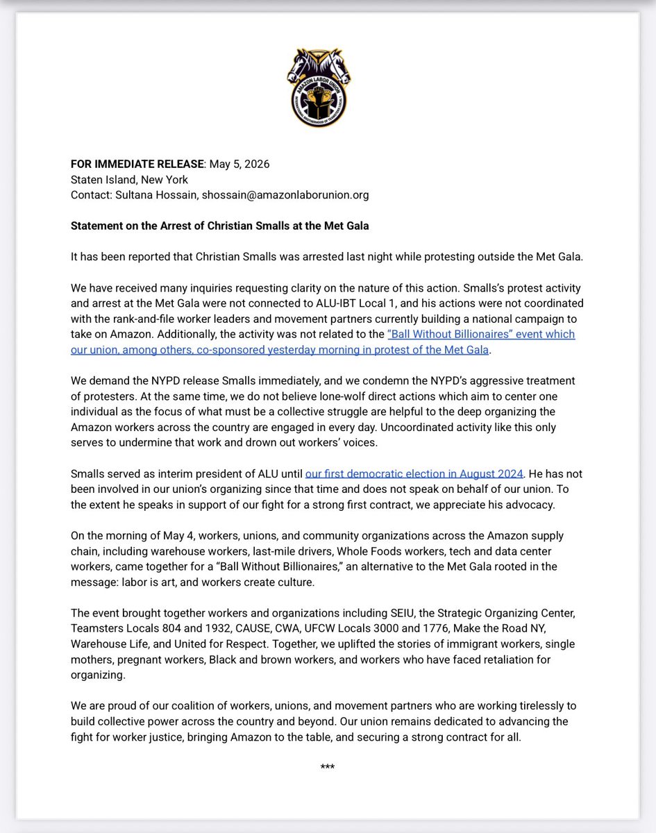 Amazon Labor Union IBT tweet media