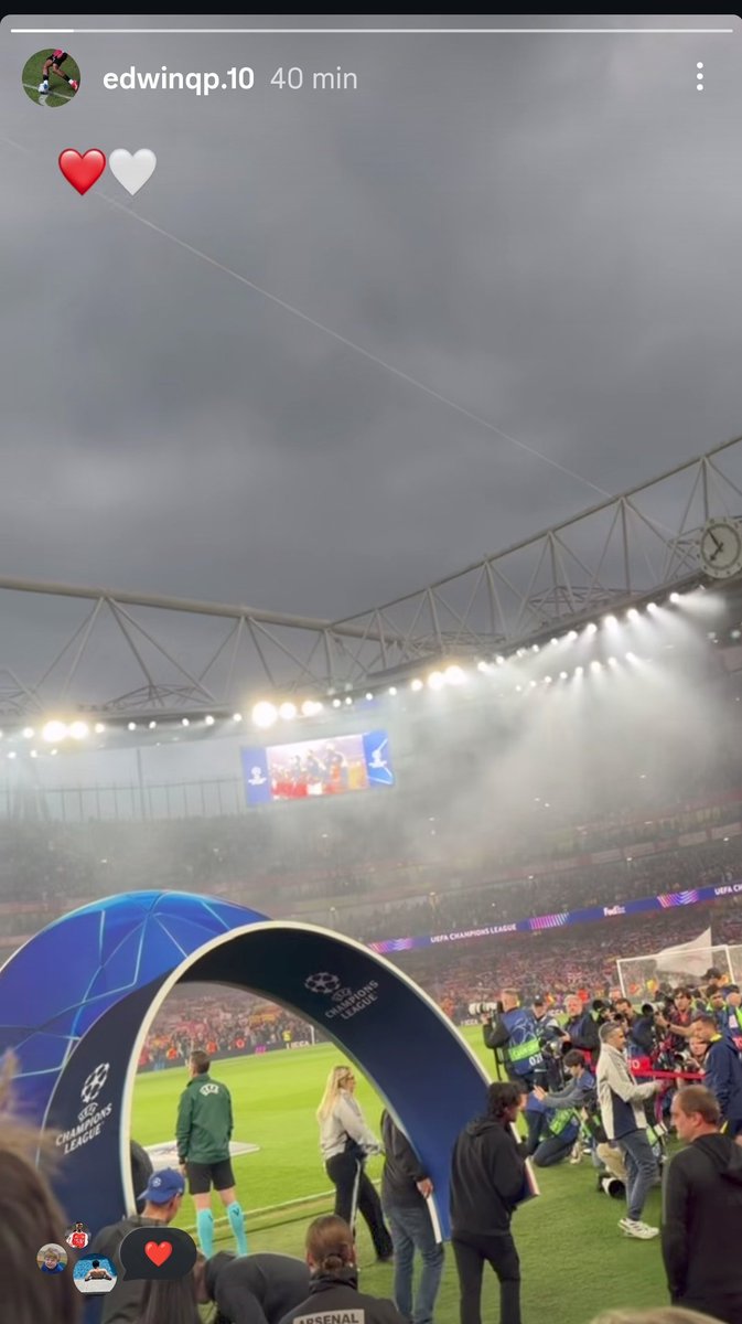 Edwin Quintero estuvo en el partido 👀