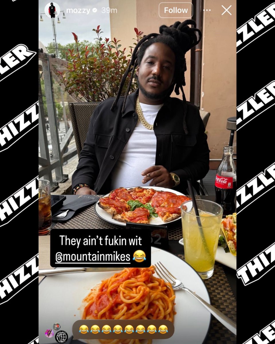 Mozzy tries pizza in Rome, says it isn’t messing with Mountain Mike’s 😂