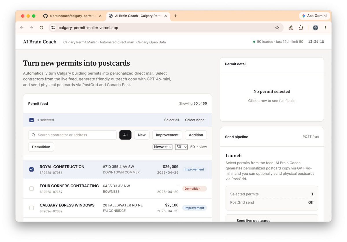 aibuildcoach's tweet image. 🔥 SpaceX spent $60B on Cursor. Offshore dev is dead.

Last week at @socalityhouse: permit mailer in 90 min, live data + AI + PostGrid.

25+ years of offshoring = fake credentials, garbage code.

The grifters are about to learn what "commoditized" means. #cursor #hackathon #yyc
