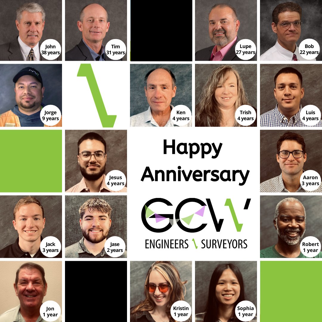 GCW_Eng's tweet photo. Taking a moment this May to recognize our GCW team members celebrating work anniversaries. Thank you for everything you do.
#LifeAtGCW #GCWEngineering #WorkAnniversary https://t.co/pEvB1W2S27