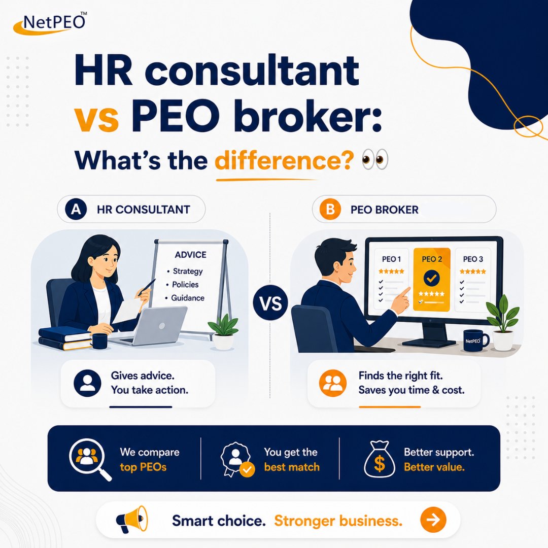 LayneDavlin's tweet image. Confused between HR consulting and a PEO broker? 🤔

One advises. The other helps you choose the right solution.

Save time, reduce costs, and scale smarter. 🚀

#BusinessGrowth #HRStrategy #SmallBusiness #Entrepreneur #StartupLife #HRTech #Leadership