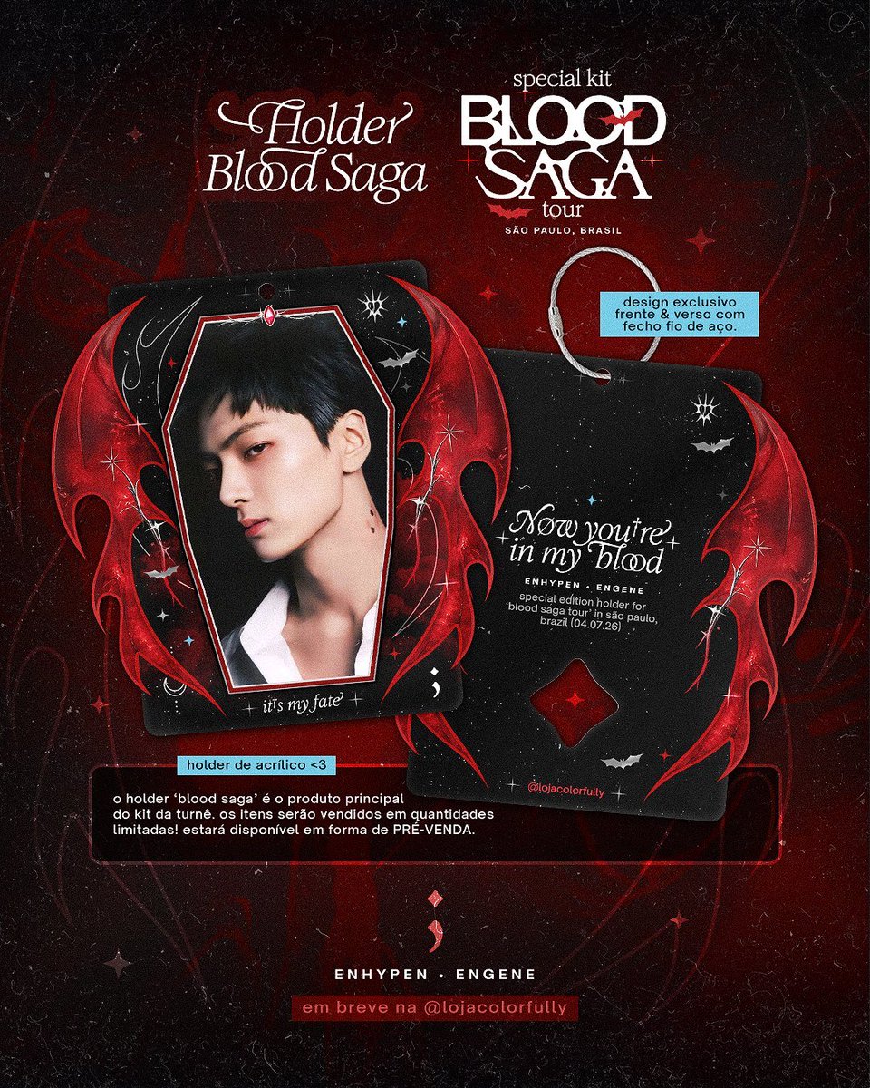 lojacolorfully's tweet photo. ⟢ SITE ABERTO | REPOSIÇÃO ۫  ⊹🌟
🛒 https://t.co/7kyfknU6Vy ♡

eles voltaram! o kit e holder 'saga blood' tem estoque super limitado! ♡ lembrando que os produtos são vendidos em forma de pré-venda. atente-se aos prazos presentes na descrição de cada produto antes de compra 💕 https://t.co/CiFtTyAqKA