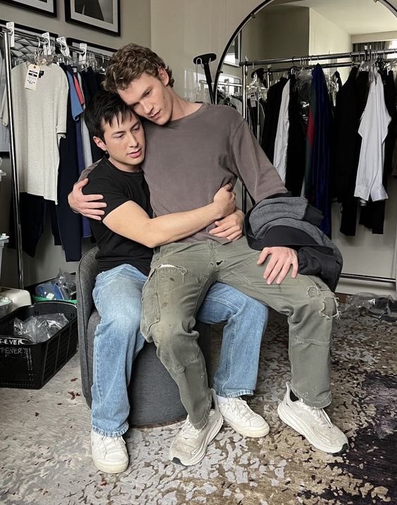 "and at one point even sitting on each other's laps"