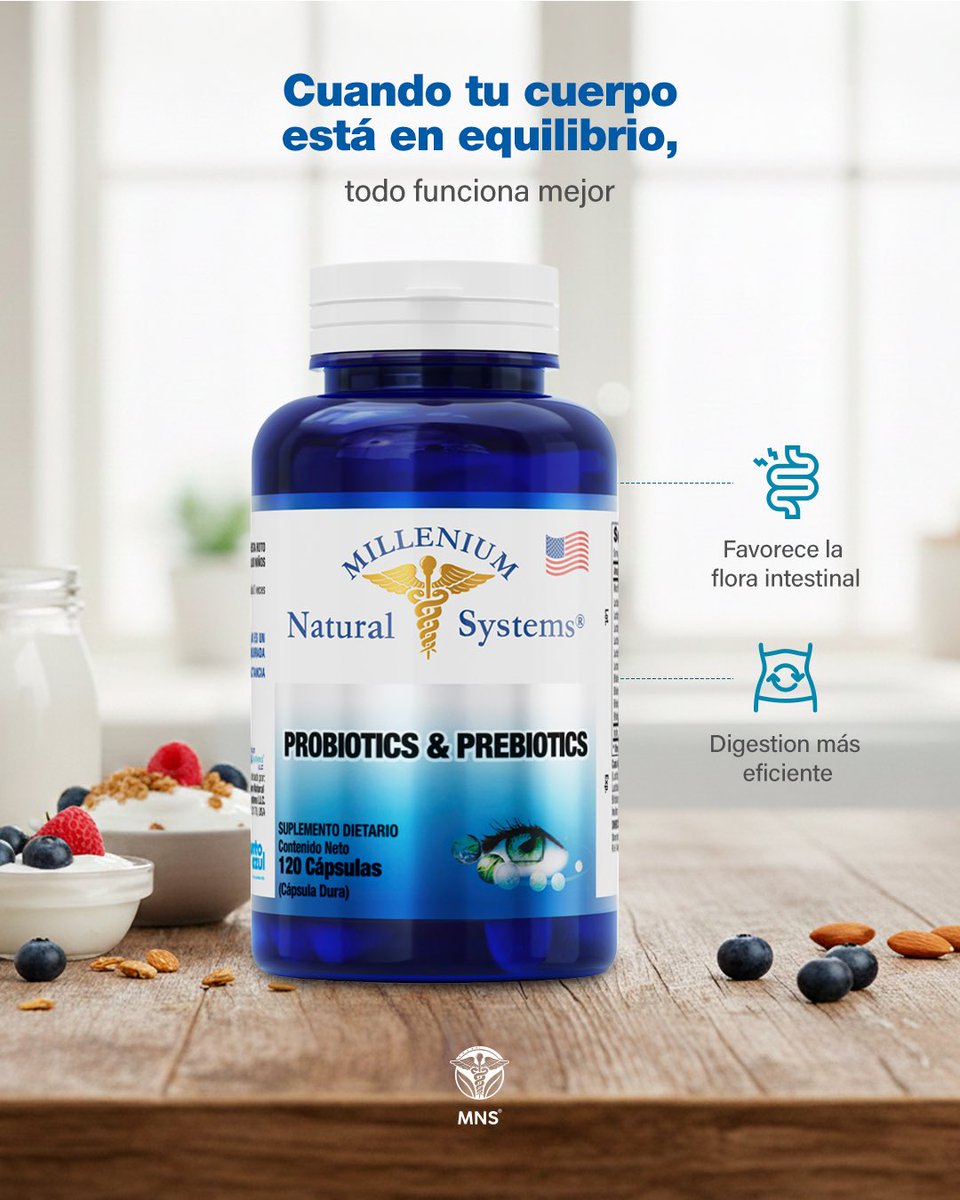 MNaturalSystems's tweet photo. A veces no es lo que comes… es cómo lo digieres.

Si tu intestino no está en equilibrio, todo lo demás se resiente.
Dale apoyo diario con Probiotics &amp; Prebiotics.

🌿 Más equilibrio
🌿 Mejor digestión
🌿 Más bienestar

Tu cuerpo lo va a notar 

#NaturalSystems
#CuidadoNatural https://t.co/uMlV7nh5cc