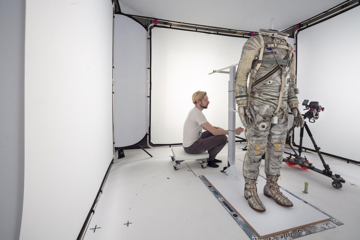 airandspace's tweet photo. The Mercury spacesuit Alan Shepard wore 65 years ago during the first American human spaceflight was conserved and digitized by the Museum before it went back on display in "Destination Moon." Discover how it was done and take a closer look: https://t.co/9aXjNH5gqH https://t.co/sqwaDSY0YX