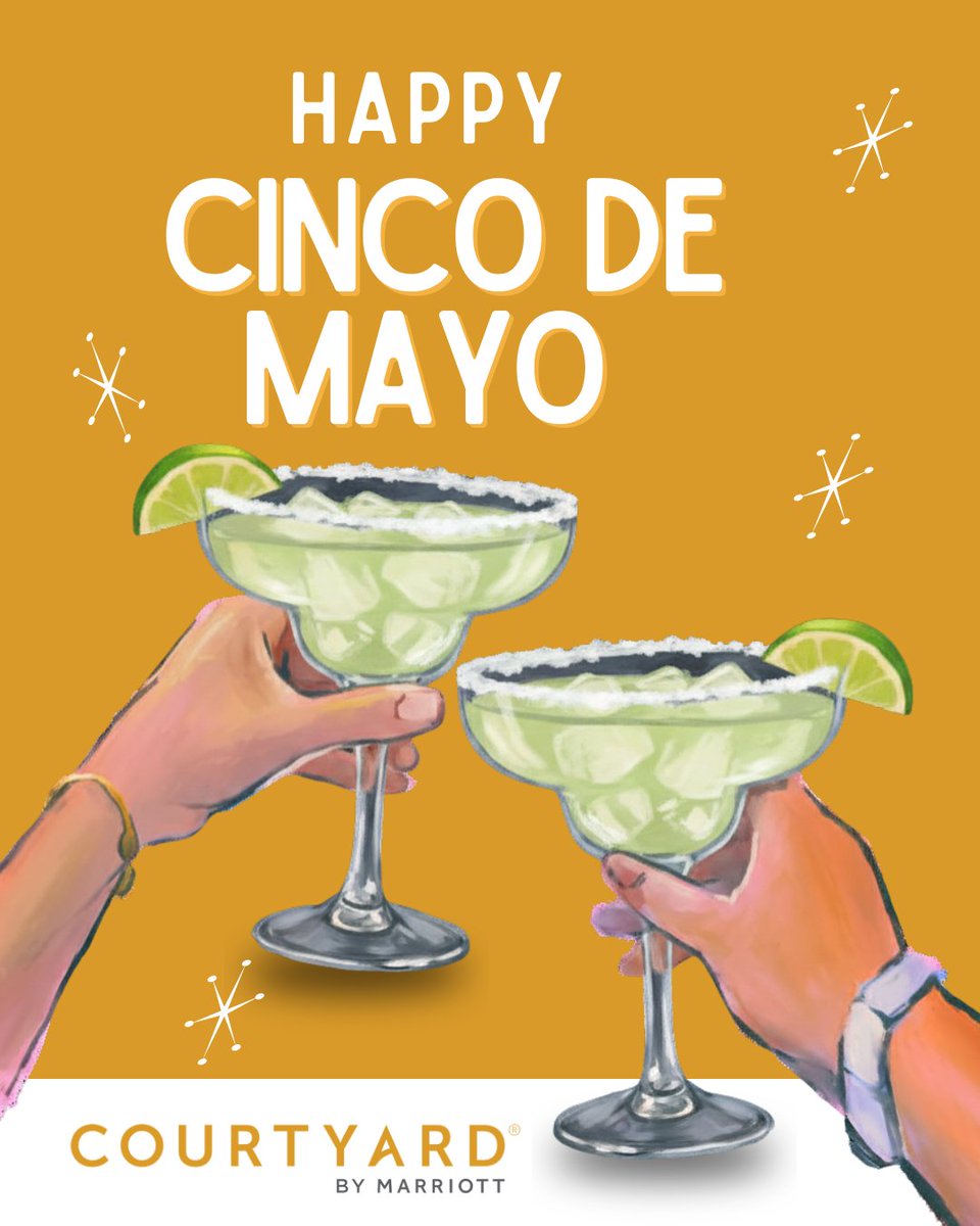 Wishing you a joyful Cinco De Mayo from everyone here at Courtyard Bowie! We invite you to enjoy a refreshing margarita at our on-site restaurant tonight—it's open until 10!