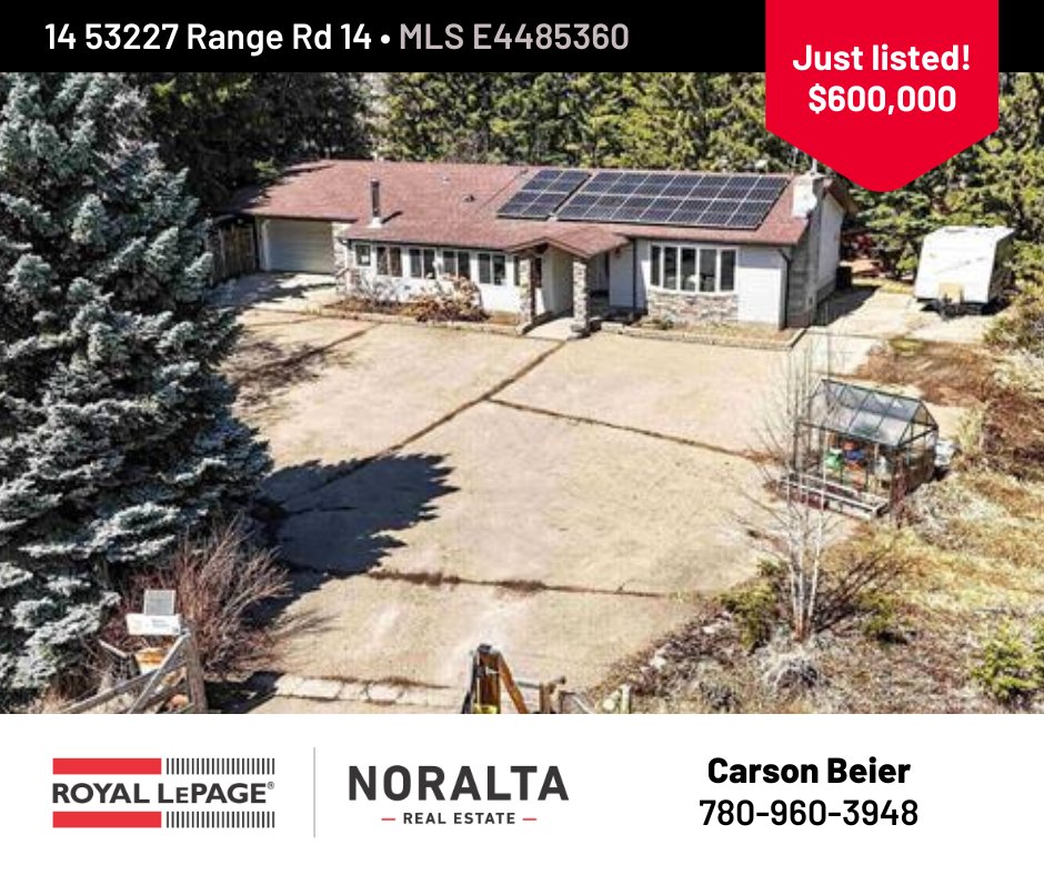 14 53227 Rge Rd 14/$600,000/Carson Beier
royallepagenoralta.ca/listings/166-e…
#RLPlistings