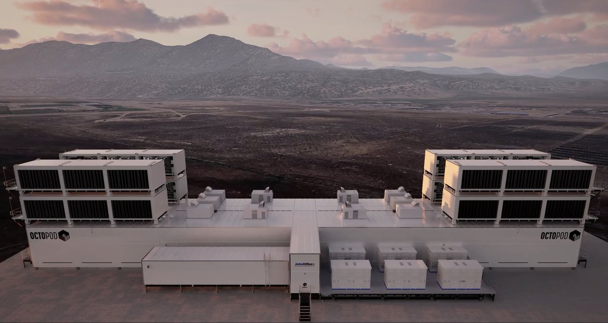 chadeverett's tweet photo. The most powerful footprint period!

22.4 MW per acre vs. typical hyperscale at roughly 0.4–0.5 MW per acre when you include site, setbacks, substation, water plant, parking, security One standard Atom = 0.53 acres / 23,250 sq ft for 8.8 MW IT load A 100 MW hyperscale typically wants 150–250 acres. Intelliflex delivers the same IT load on ~5.7 acres.  https://t.co/L0eHsXGdbg