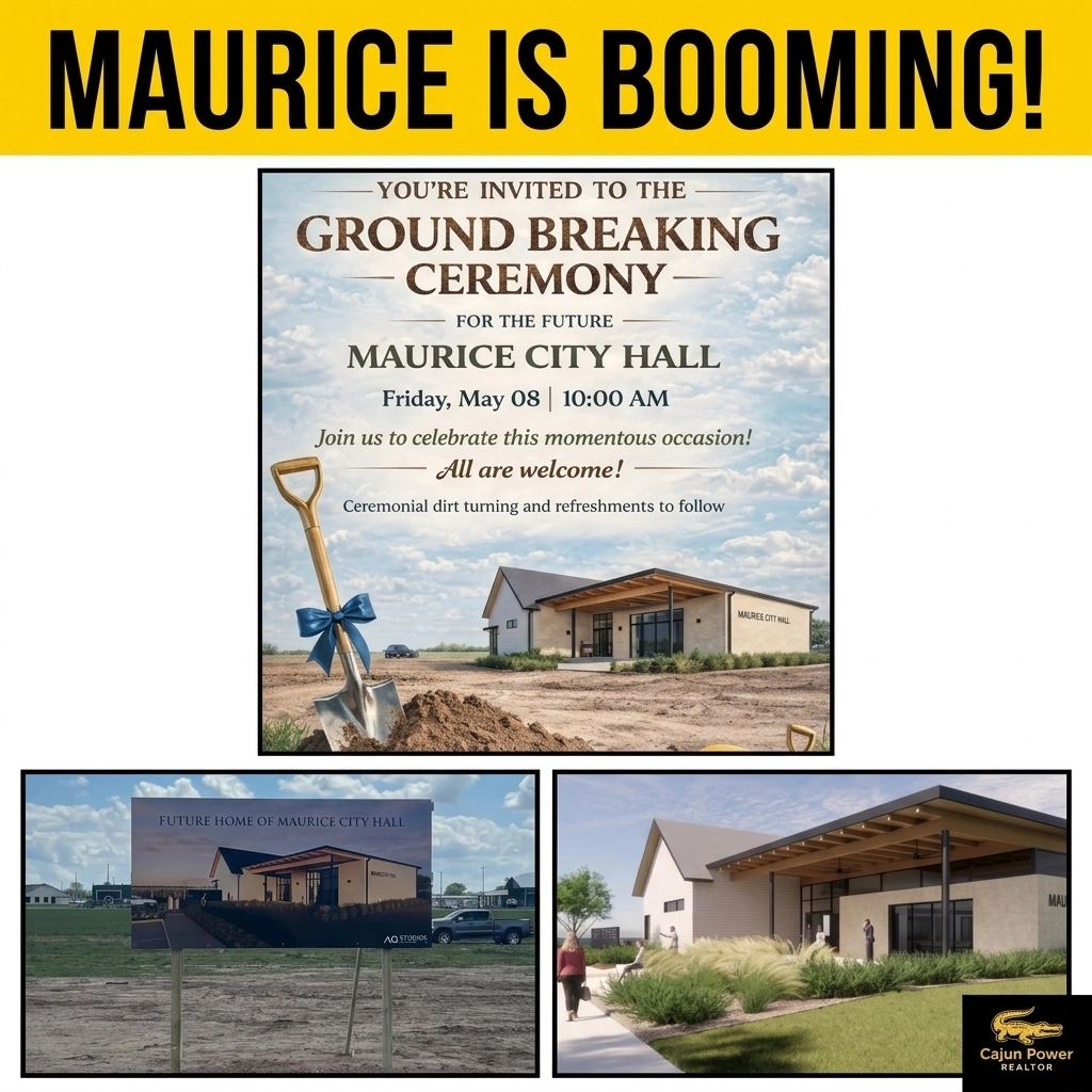 fiddlebeau's tweet photo. 𝑴𝑨𝑼𝑹𝑰𝑪𝑬 𝑰𝑺 𝑴𝑨𝑲𝑰𝑵𝑮 𝑴𝑶𝑽𝑬𝑺! 🏗️

Maurice City Hall Ground Breaking! 🏛️
🗓️ Fri, May 8 | 10 AM
📍 Rita St.

Big milestone for LA’s fastest-growing town! 🚜 All welcome for dirt turning &amp; treats.

https://t.co/JPuTMdsCq4 | 337.230.8260 https://t.co/bbWGVhyZMR