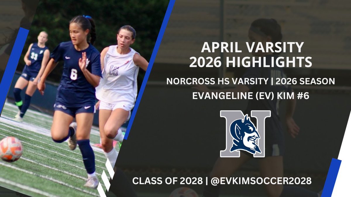 evkimsoccer2028's tweet photo. April Highlights are up!! Norcross Varsity #6 https://t.co/Csj0enJ4in via @YouTube
#year2 @NorxAthletics @norxhighsoccer @_coachfreeman @ImYouthSoccer @GDPsports https://t.co/ZLOSbDqKpB