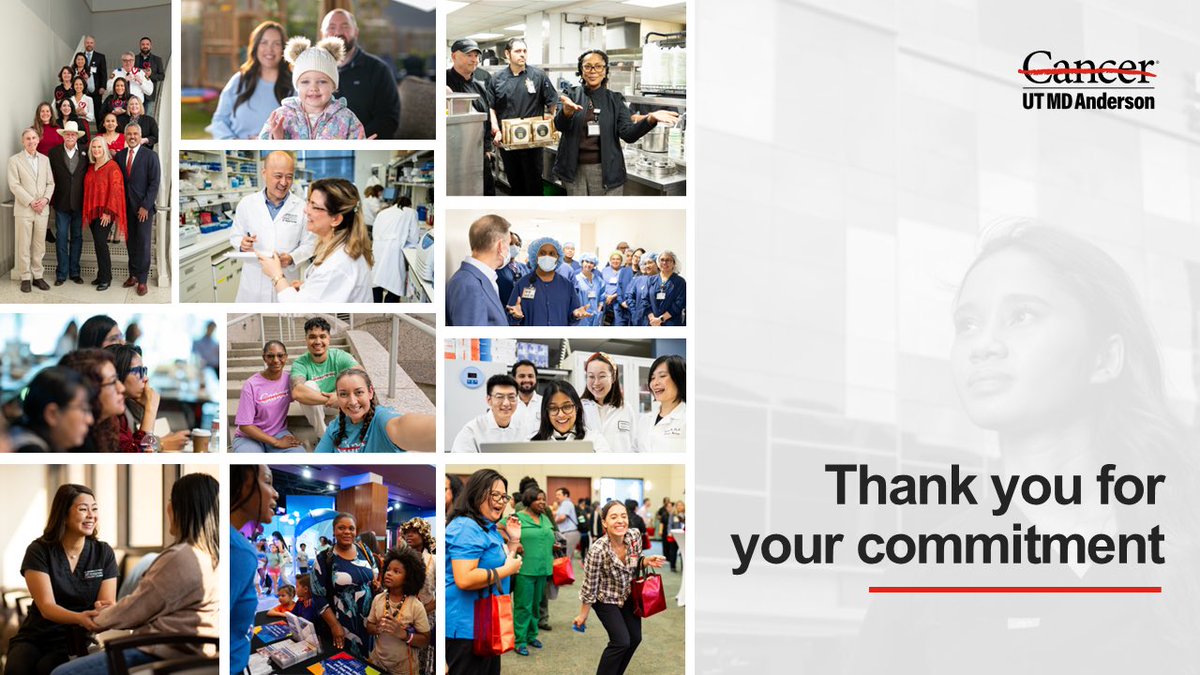 ppisters's tweet photo. As Employee Appreciation Month begins, I want to thank our extraordinary @UTMDAnderson teammates. Your compassion, professionalism and teamwork define who we are and make a difference for our cancer patients and their families every day. #EndCancer https://t.co/CipUKH5WOC