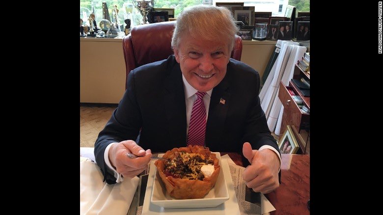mcposwusnr's tweet image. Oh yes it is #maga.  And, today is taco Tuesday.

We have proof that Pres Trump likes a good taco salad!
