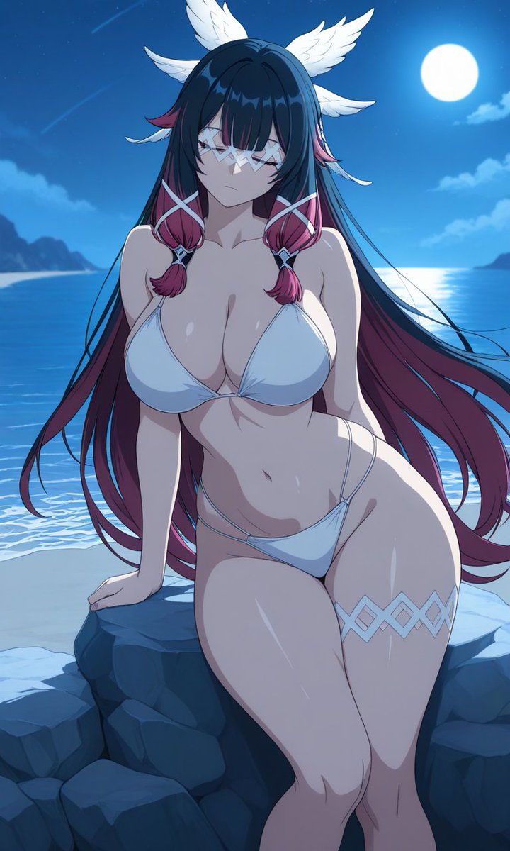 GachaGal's tweet photo. @LorseTheWolf "Why would you need sunscreen, it is nighttime." https://t.co/tM80jj0S5a