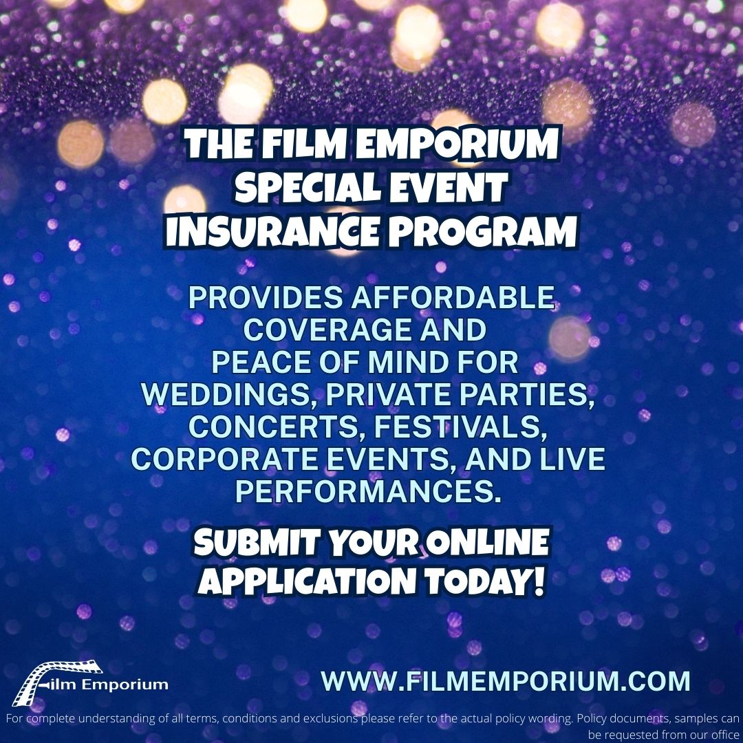 FilmEmporium's tweet image. Special Event Insurance. Submit your online application today!
#specialevents #festival #concert 
vist.ly/535uz