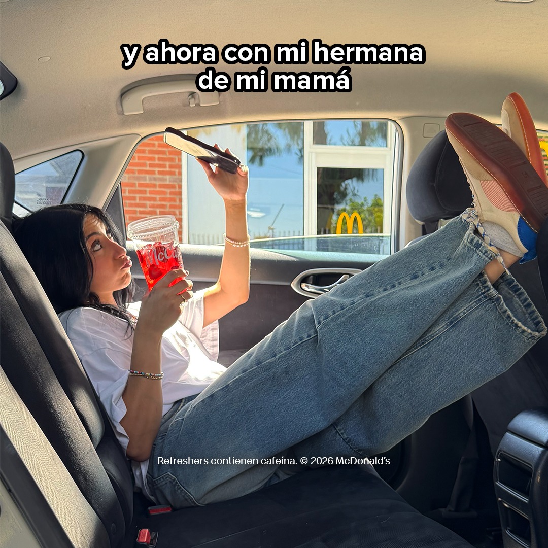 McDonalds's tweet photo. chisme sabe más rico con los nuevos drinks de McD’s