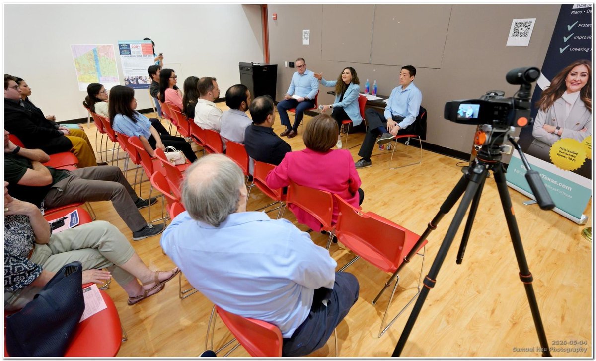 GeneforTexas's tweet photo. Thank you to my friend and colleague @plesafortexas for hosting me in HD70 for an AAPI town hall. 

We discussed the challenges our community faces, including SB 17, Texas’ discriminatory alien land law, and how we’re working to protect our rights and expand opportunity for all! https://t.co/X4SHVJHAUe