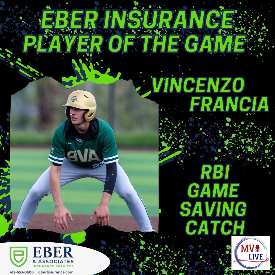 live_mvi's tweet photo. Leps outlast the Titans! Eber &amp; Associates Insurance Services Player of the game Vincenzo Francia drove in one while denying the titans multiple runs with a diving catch in the field https://t.co/ff4eC8ro3J