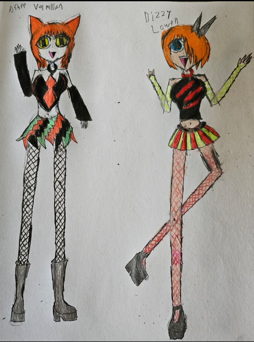 MagnateZombieT's tweet photo. My OCS Ashee Vermillion and Dizzy Lowell. Who do you like more? https://t.co/JgZ8Z1tsYM