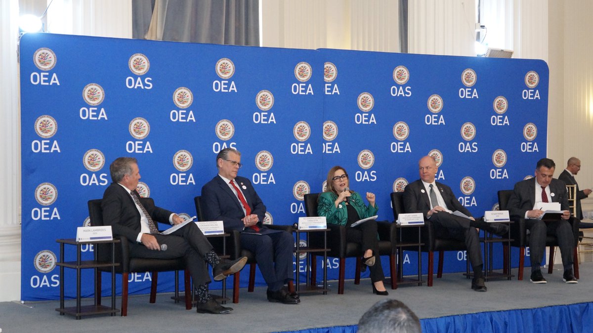 OEA_Democracia's tweet photo. 🎉 CIDI | 30 años

Desarrollo social y democracia son interdependientes.
En el #FiresideChat sobre desarrollo social quedó claro: pobreza, desigualdad y sistemas de protección fragmentados también erosionan la confianza democrática.

En 30 años, el Consejo Interamericano para el Desarrollo Integral #CIDI30 de la @OEA_oficial ha convertido el multilateralismo en resultados concretos 👇

 ✅ Política de discapacidad actualizada en 🇬🇹
 ✅ Inclusión juvenil fortalecida en 🇩🇴
 ✅ +1.700 profesionales capacitados en 28 países

Felicitamos al CIDI por 30 años impulsando una cooperación hemisférica que fortalece las políticas nacionales y las hace más eficaces y sostenibles.