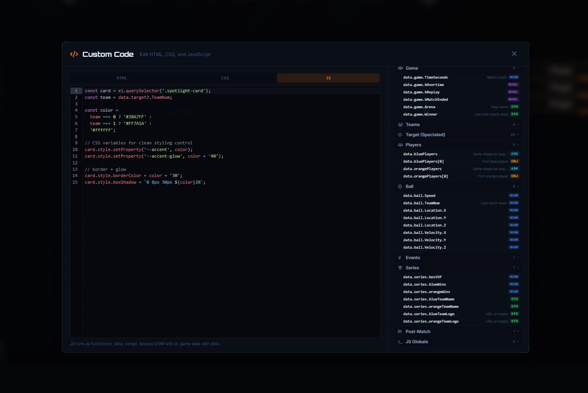 ncjrl's tweet photo. v0.2.0 is out.

- New shapes &amp; animations
- Improved blueprint sharing
- Local replay parsing, faster and more reliable
- New editor QOL improvements
- New wiki

A community member has also dropped a free overlay blueprint, come check it out! https://t.co/aN8VlVzWCp https://t.co/ax2J3CGn88