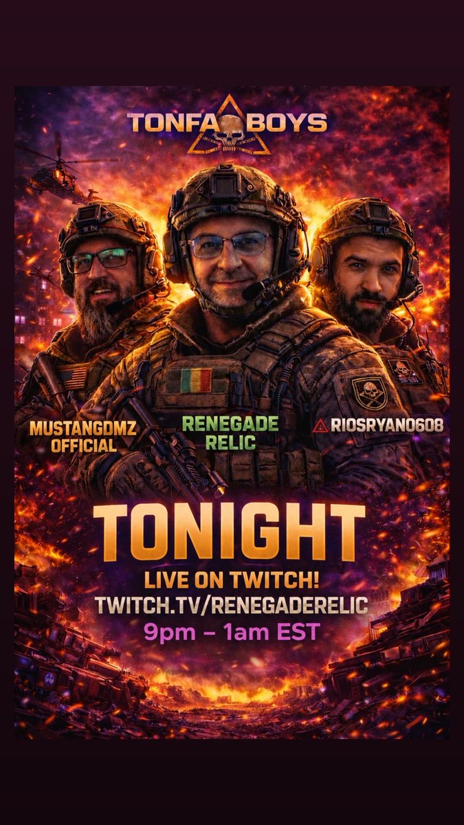 RenegadeRelic's tweet photo. Tonight starting at 9pm eastern. https://t.co/LXEkbeoBK9